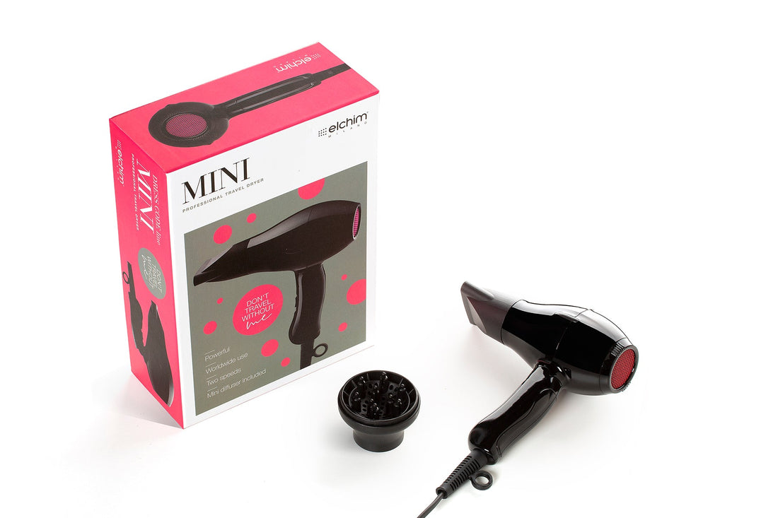 ElChim Hair Dryer 3900 Mini black TRAVEL SIZE