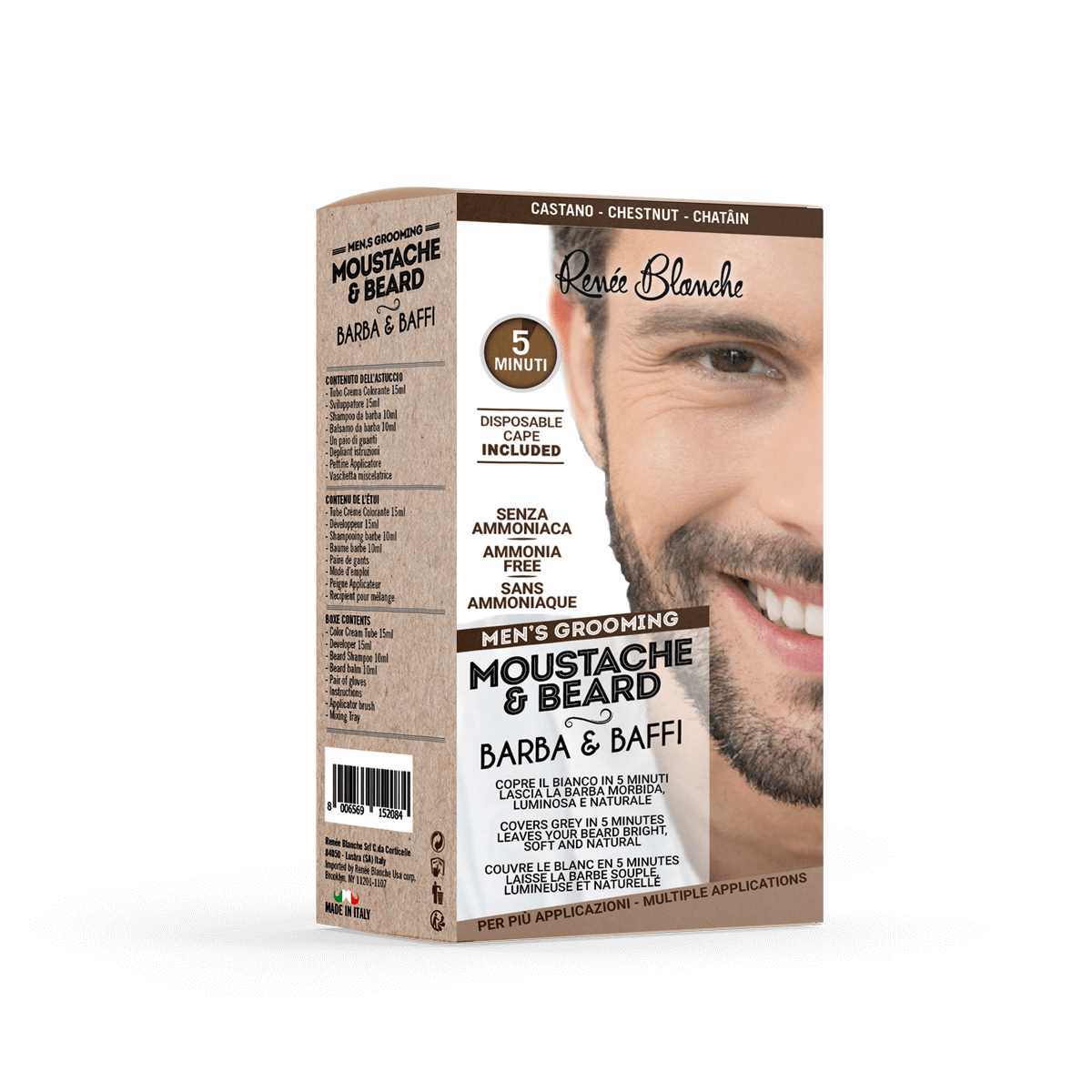Men beard mostache hair color brown